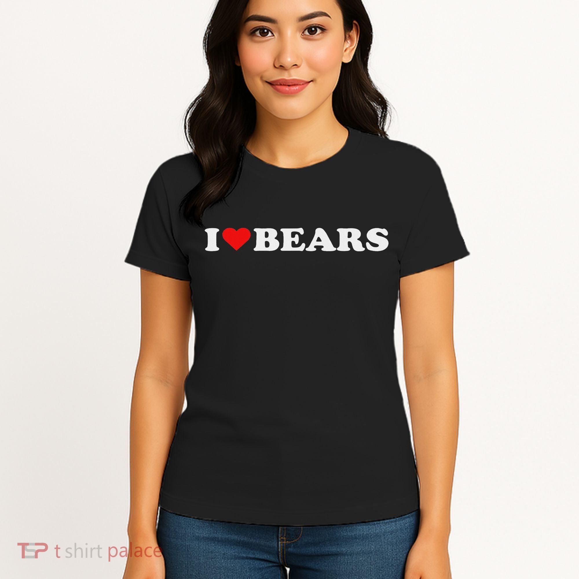 I Heart Bears I Love Bears Cute Red Heart Bear Lover Women's T-Shirt
