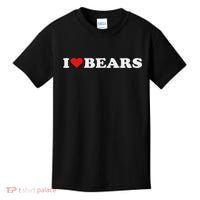I Heart Bears I Love Bears Cute Red Heart Bear Lover Kids T-Shirt thumb 0