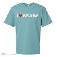 I Heart Bears I Love Bears Cute Red Heart Bear Lover Sueded Cloud Jersey T-Shirt thumb 0