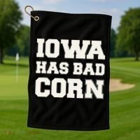 Iowa Has Bad Corn Golf Towel thumb 1