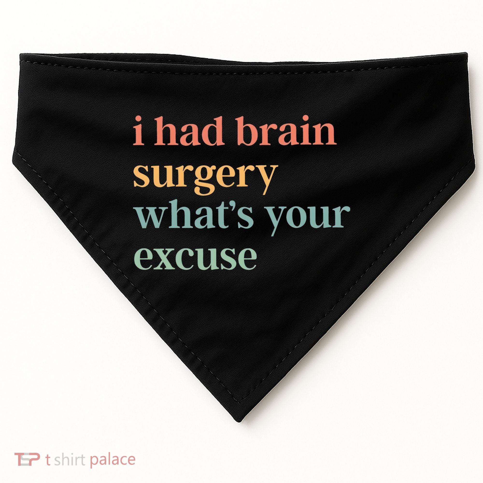 I Had Brain Surgery WhatS Your Excuse Brain Surgery USA-Made Doggie Bandana