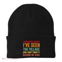 I Homeschool Because I’Ve Seen The Village Homeschool Mom Beanie thumb 0