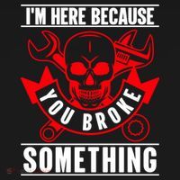 I'm Here Because You Broke Something Funny Mechanic Gifts USA-Made Doggie Bandana thumb 2