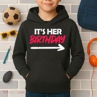 It's Her Birthday Kids Hoodie thumb 2