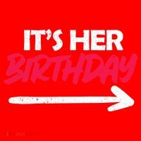 It's Her Birthday Santa Hat thumb 1