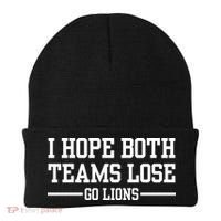 I Hope Both Teams Lose Go Lions Beanie thumb 0