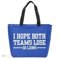 I Hope Both Teams Lose Go Lions Tote Bag thumb 0