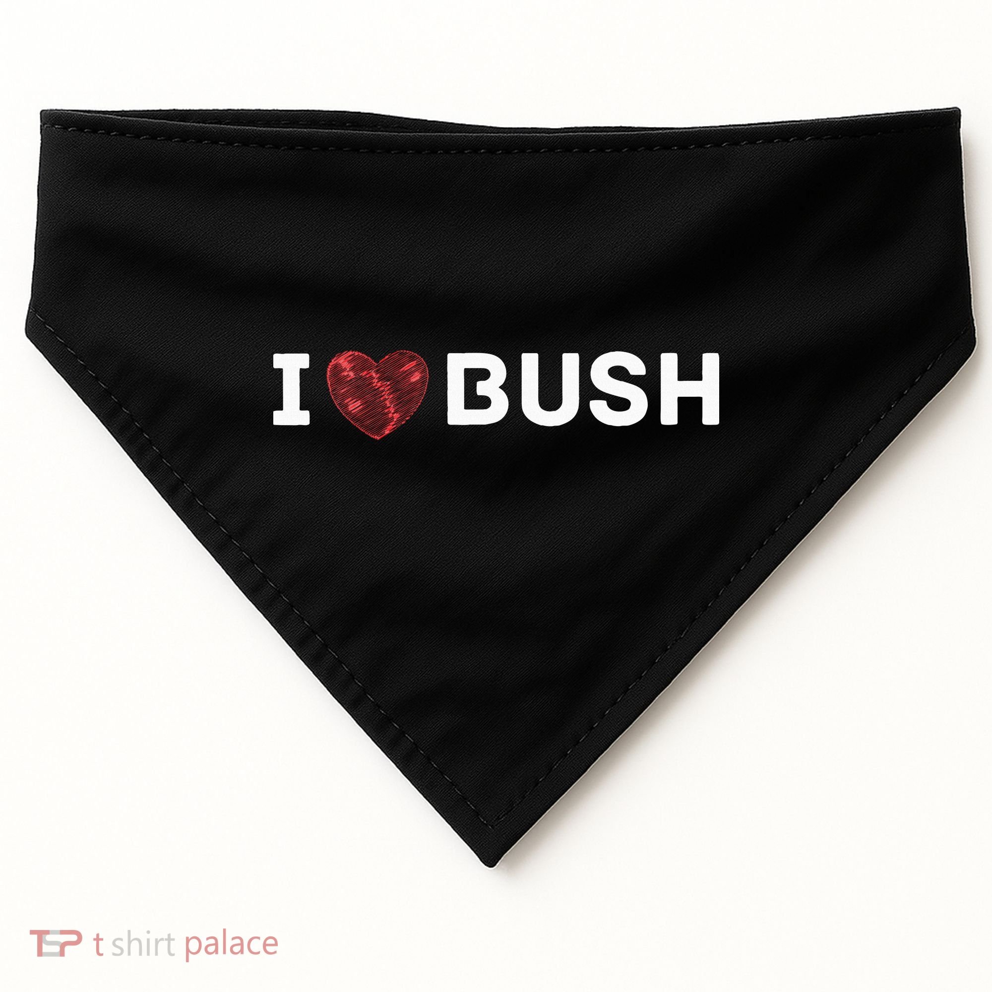 I Heart Bush Awesome I Love Bush USA-Made Doggie Bandana
