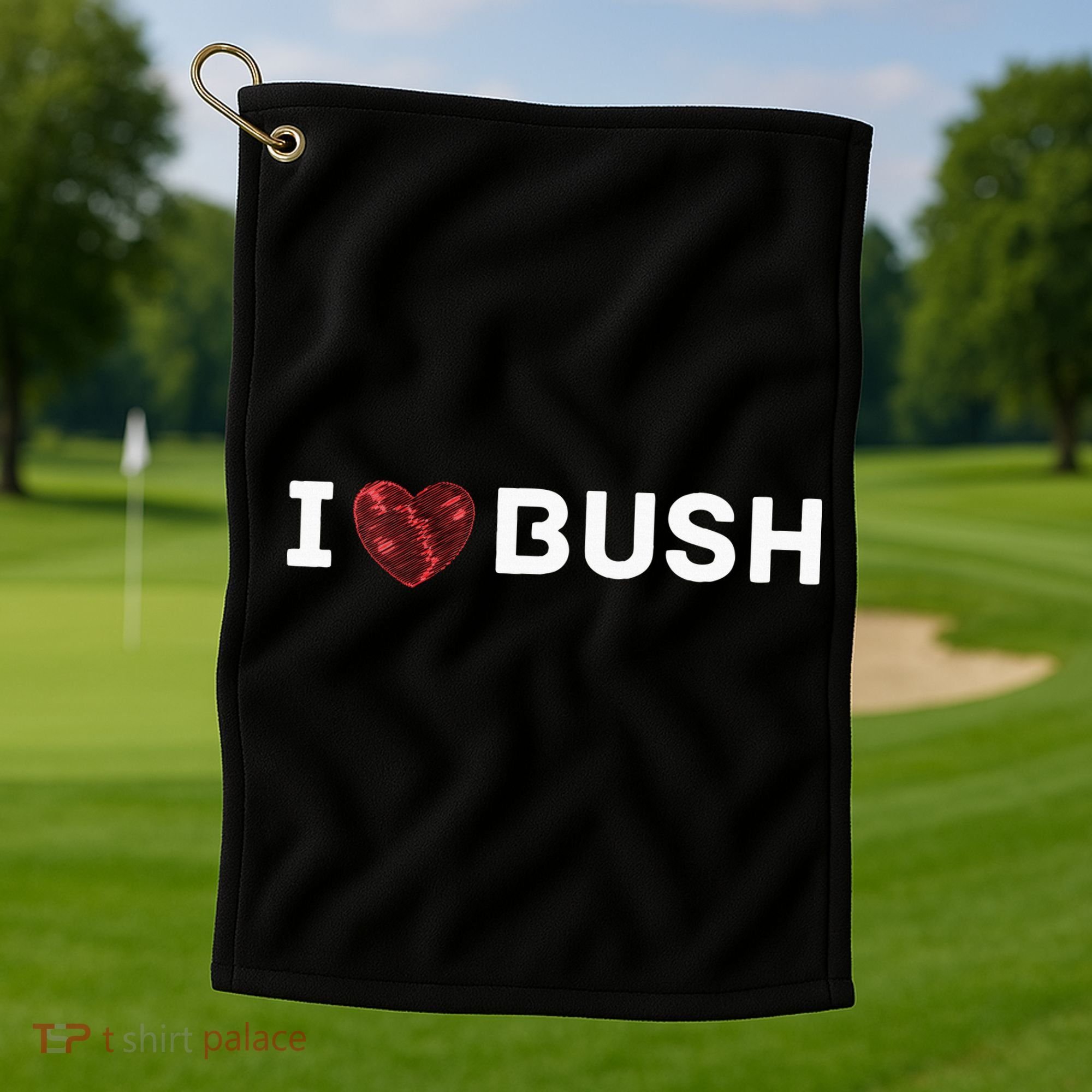 I Heart Bush Awesome I Love Bush Golf Towel