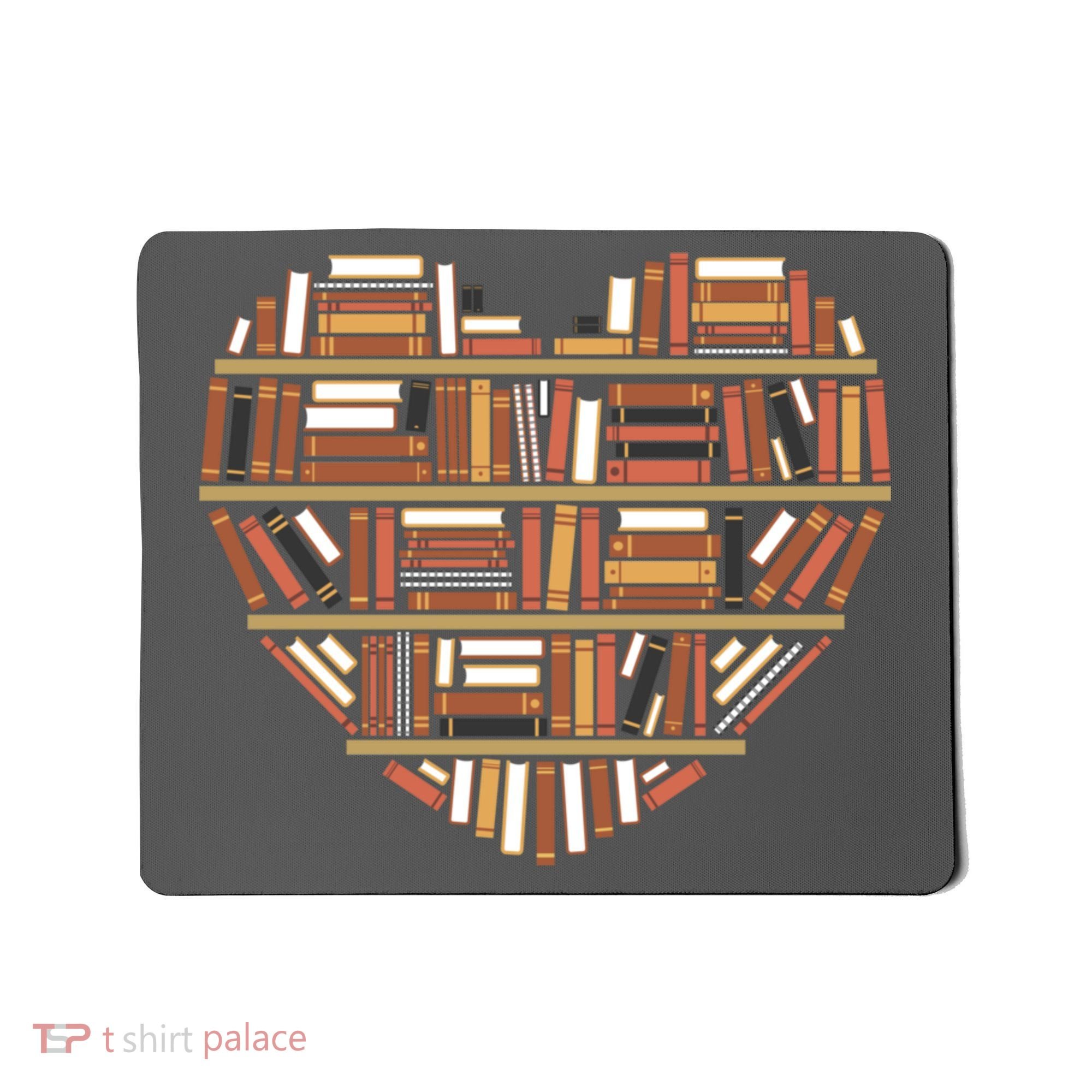 I Heart Books I Love Books Gift Mousepad