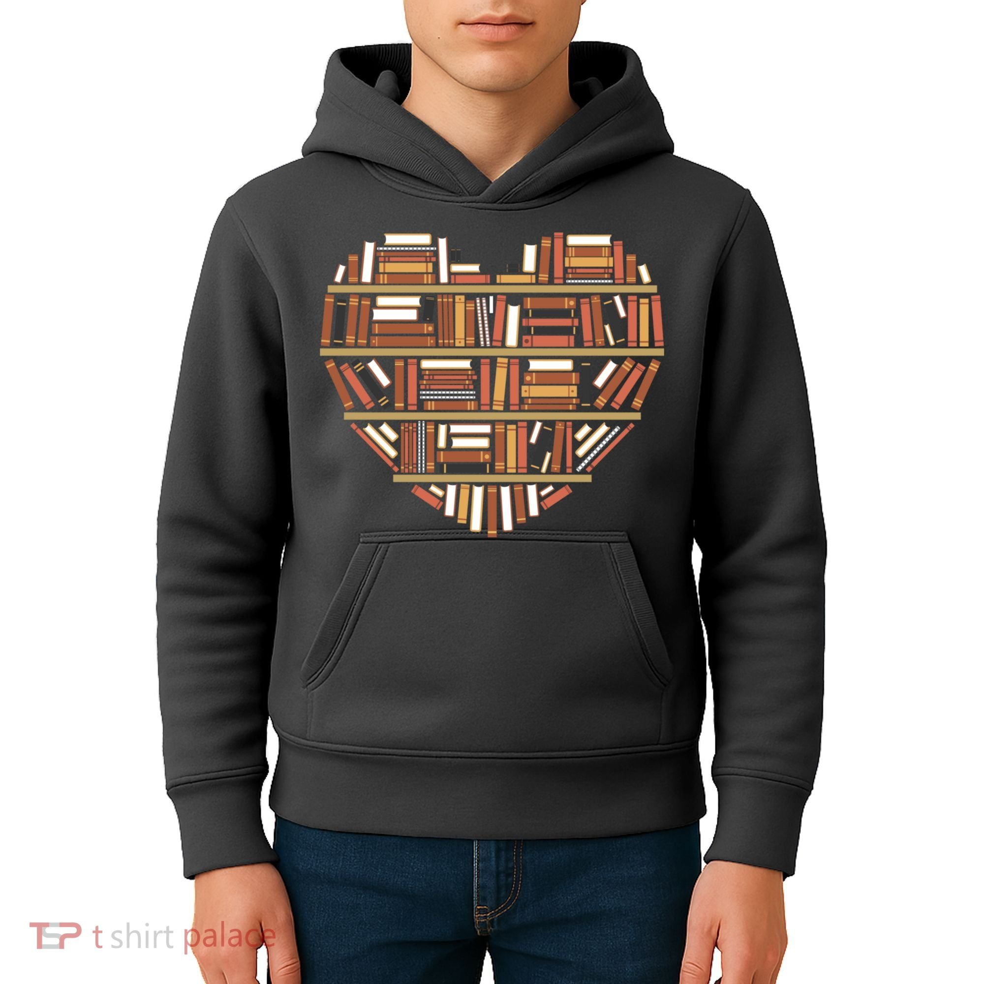 I Heart Books I Love Books Gift Kids Hoodie