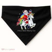 I Have Been Missing Out Santa Riding Unicorn USA-Made Doggie Bandana thumb 0
