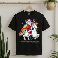 I Have Been Missing Out Santa Riding Unicorn T-Shirt thumb 2