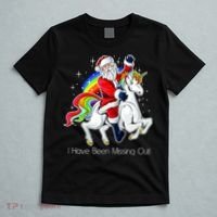 I Have Been Missing Out Santa Riding Unicorn T-Shirt thumb 5