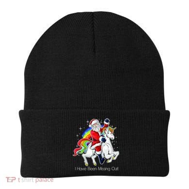 I Have Been Missing Out Santa Riding Unicorn Beanie