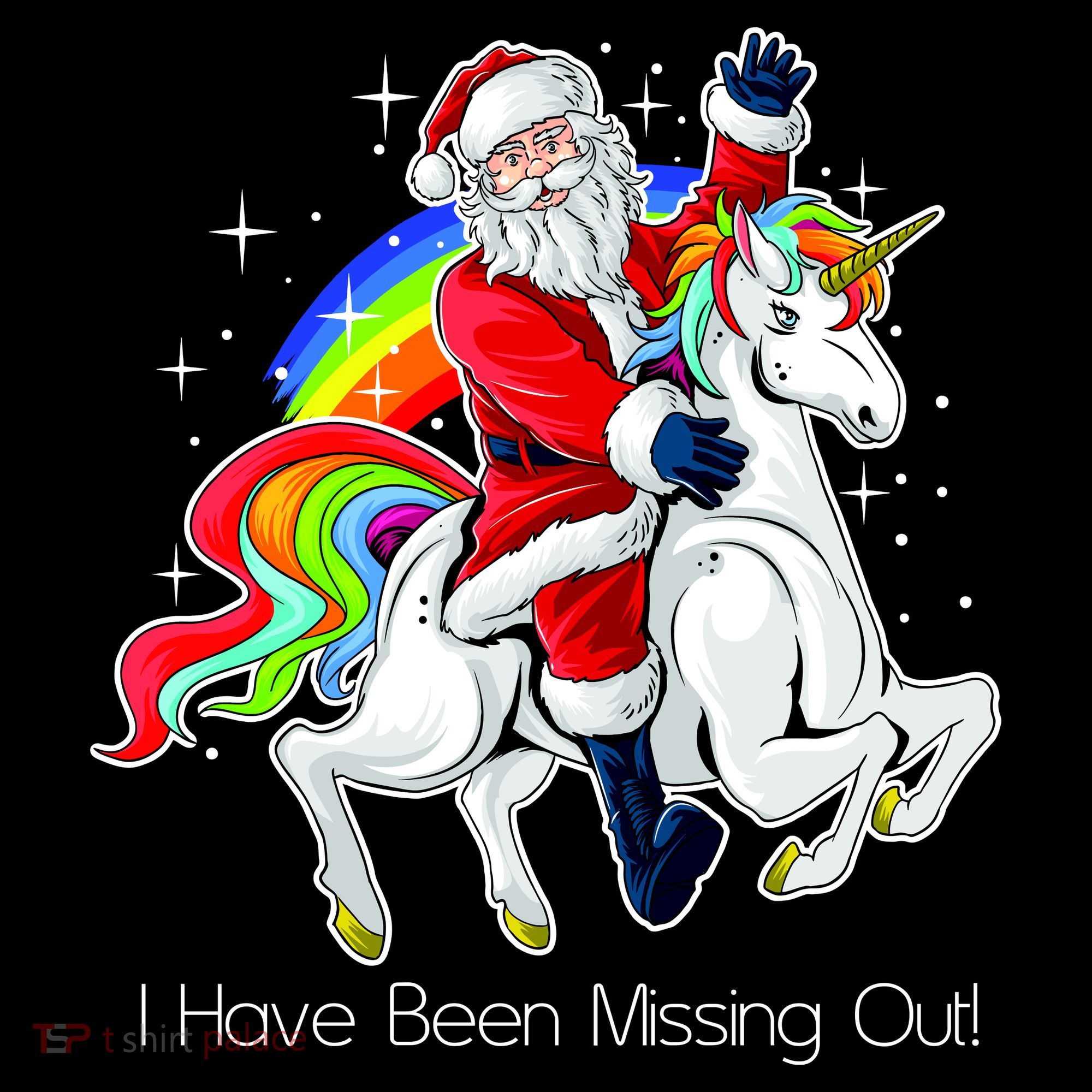 I Have Been Missing Out Santa Riding Unicorn Women's Hoodie