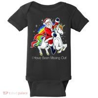 I Have Been Missing Out Santa Riding Unicorn Baby Bodysuit thumb 0