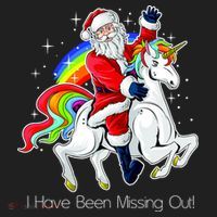 I Have Been Missing Out Santa Riding Unicorn Hat thumb 2