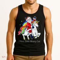 I Have Been Missing Out Santa Riding Unicorn Tank Top thumb 3