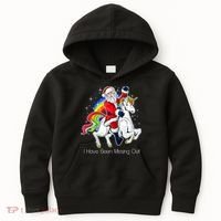 I Have Been Missing Out Santa Riding Unicorn Kids Hoodie thumb 0