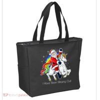 I Have Been Missing Out Santa Riding Unicorn Tote Bag thumb 2