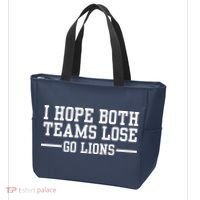 I Hope Both Teams Lose Go Lions Tote Bag thumb 3