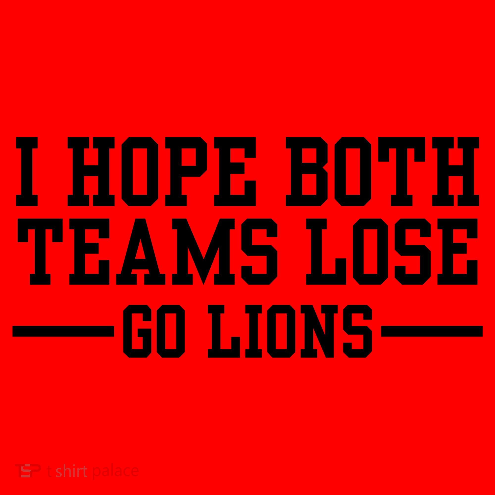 I Hope Both Teams Lose Go Lions Santa Hat