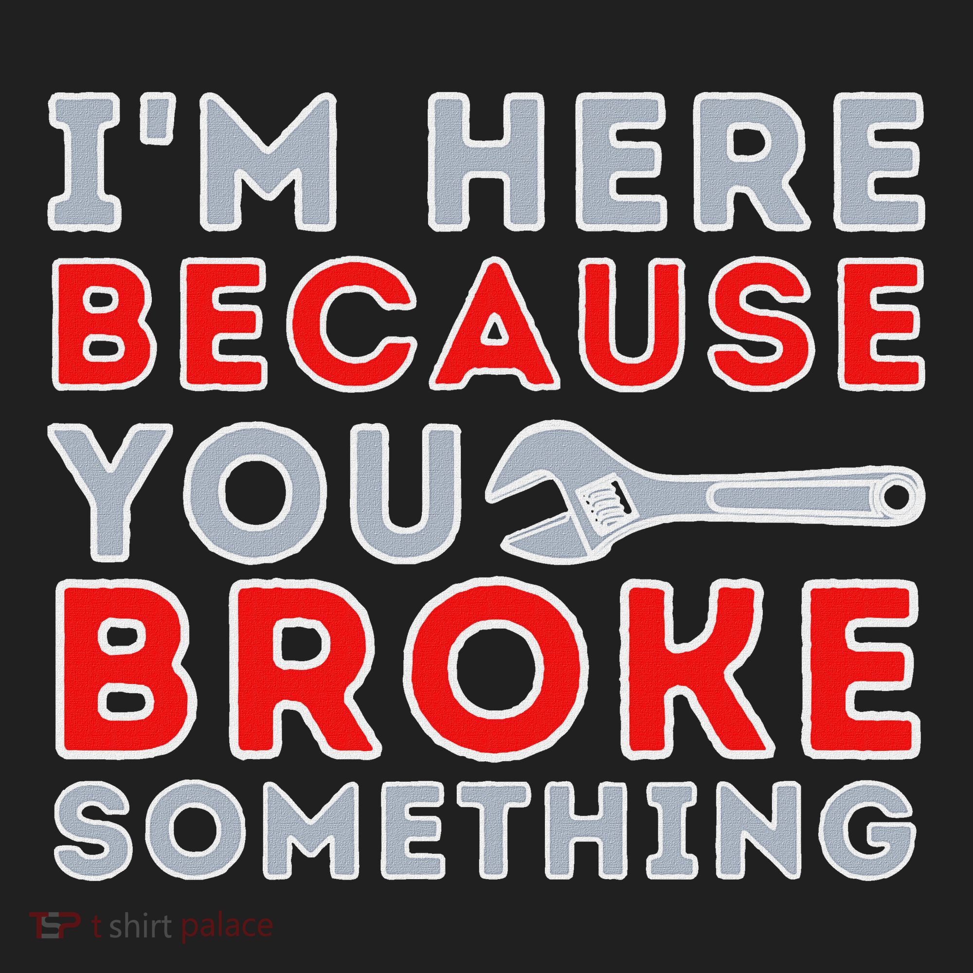 IM Here Because You Broke Something Mechanic Repairman Beanie