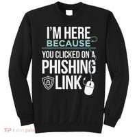 IM Here Because You Clicked On Phishing Link Cyber Security Sweatshirt thumb 0
