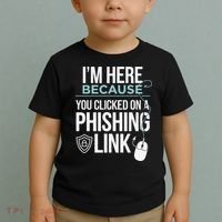 IM Here Because You Clicked On Phishing Link Cyber Security Toddler T-Shirt thumb 2