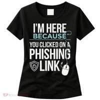 IM Here Because You Clicked On Phishing Link Cyber Security Women's T-Shirt thumb 0