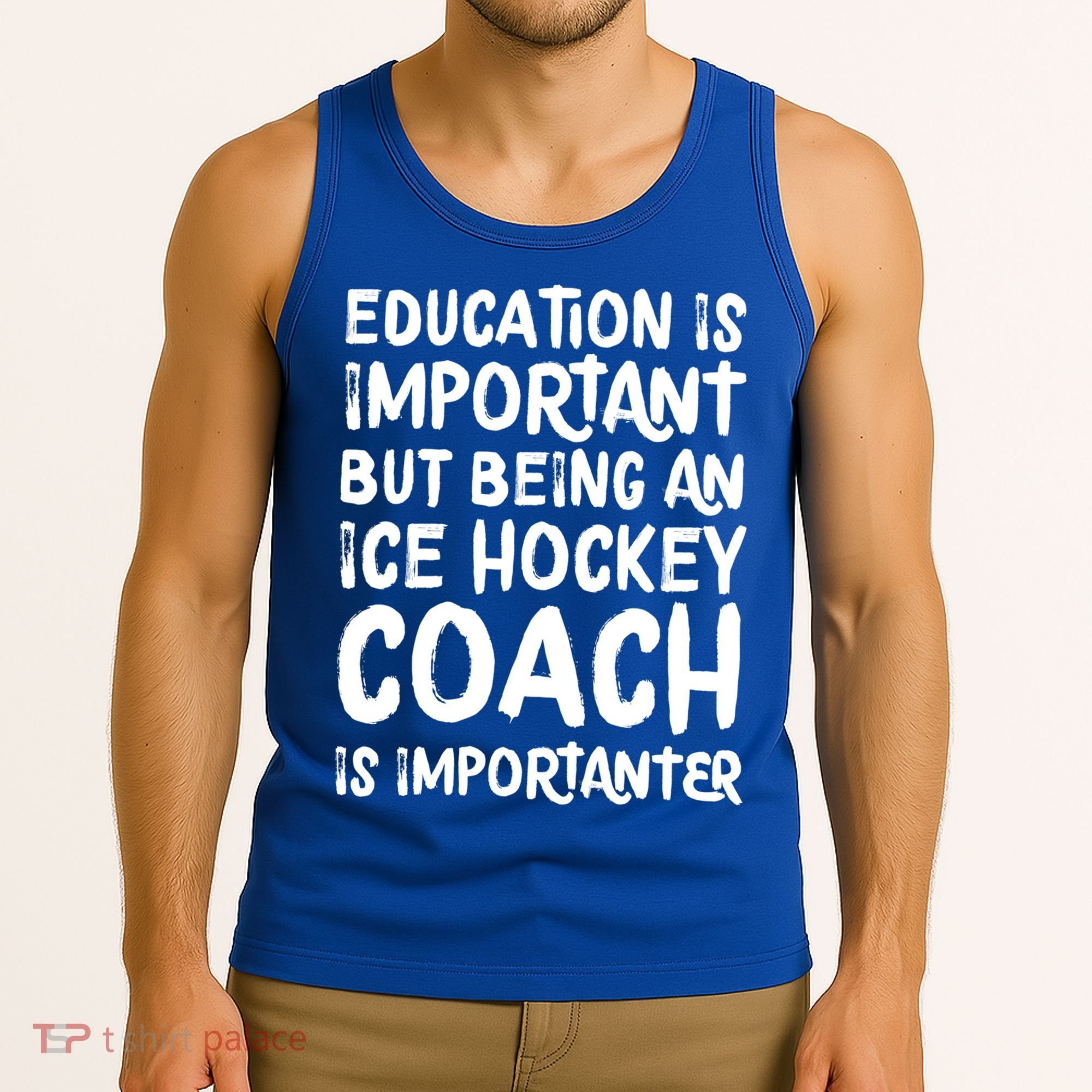 Ice Hockey Coach Is Importanter Funny School Trainer Gift Tank Top