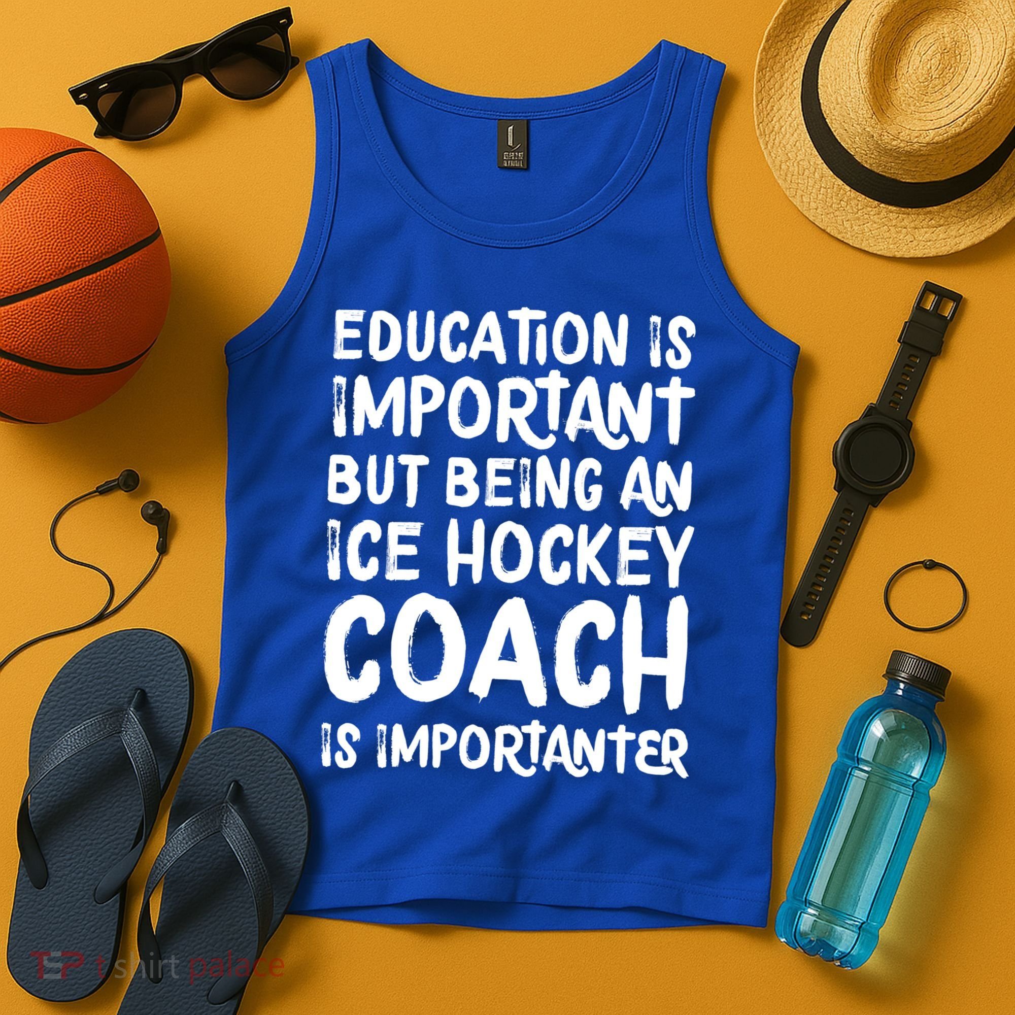 Ice Hockey Coach Is Importanter Funny School Trainer Gift Tank Top