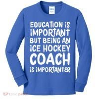 Ice Hockey Coach Is Importanter Funny School Trainer Gift Kids Long Sleeve Shirt thumb 0