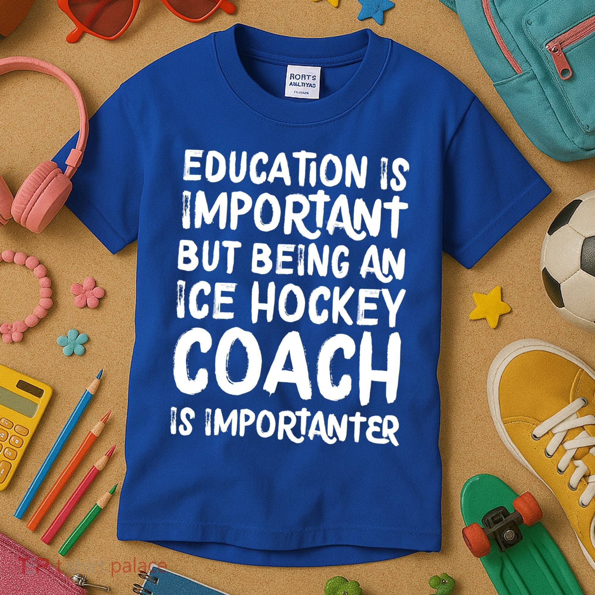Ice Hockey Coach Is Importanter Funny School Trainer Gift Kids T-Shirt
