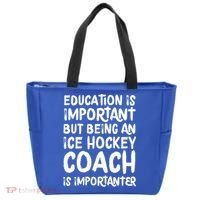Ice Hockey Coach Is Importanter Funny School Trainer Gift Tote Bag thumb 0