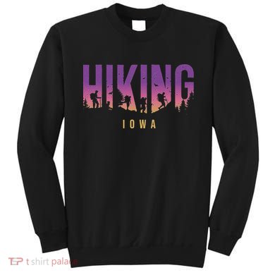 Iowa Hiking Camping Hiker Outdoor Camper Adventure Sweatshirt