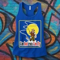 I'm Hot Cuz I'm Fly Fly Fishing Funny Women's Tank Top thumb 3