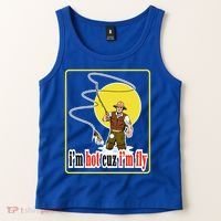 I'm Hot Cuz I'm Fly Fly Fishing Funny Tank Top thumb 2