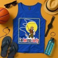 I'm Hot Cuz I'm Fly Fly Fishing Funny Tank Top thumb 4