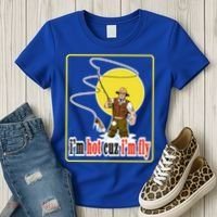 I'm Hot Cuz I'm Fly Fly Fishing Funny Women's T-Shirt thumb 3