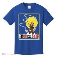 I'm Hot Cuz I'm Fly Fly Fishing Funny Kids T-Shirt thumb 0