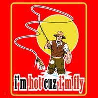 I'm Hot Cuz I'm Fly Fly Fishing Funny Santa Hat thumb 1