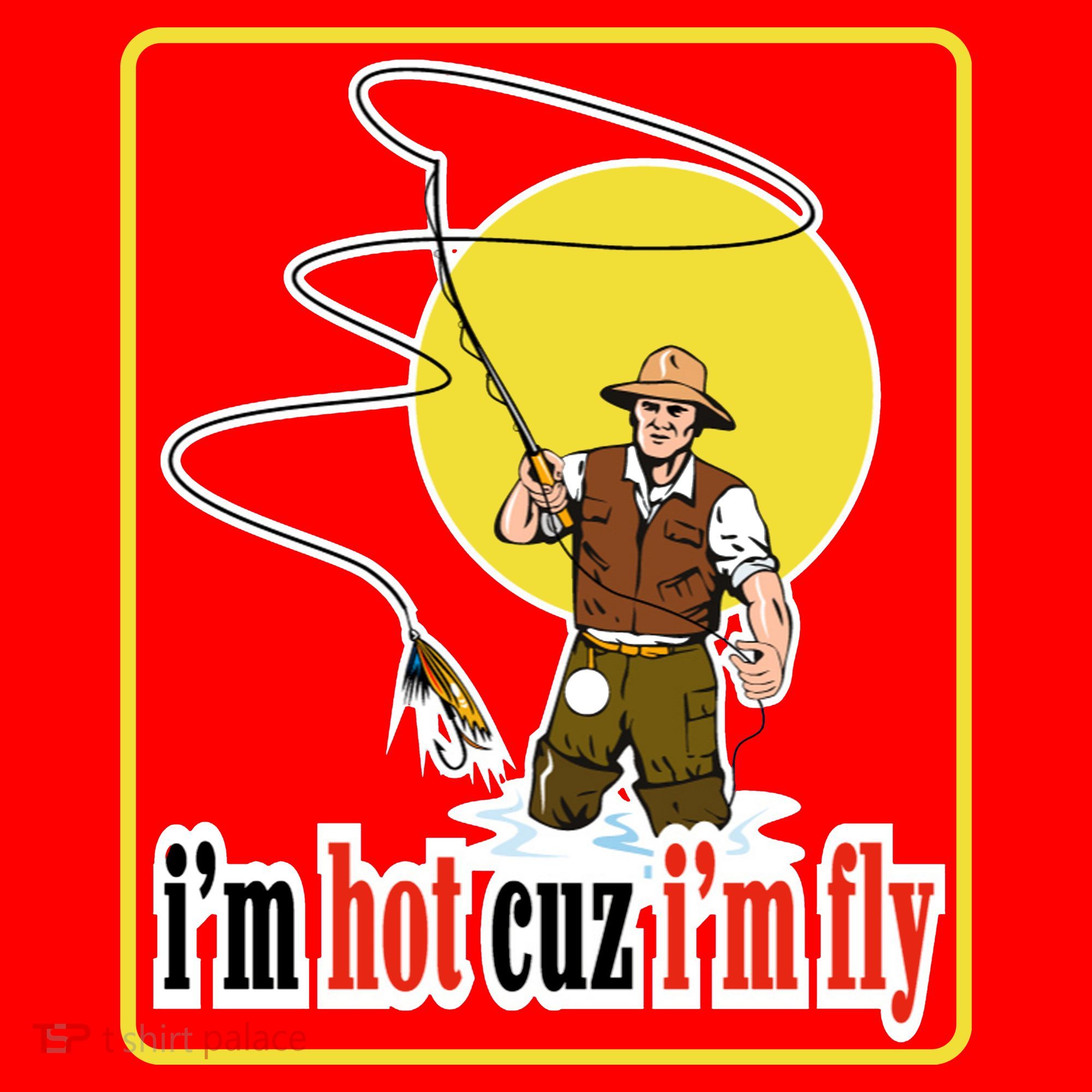 I'm Hot Cuz I'm Fly Fly Fishing Funny Santa Hat