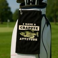 I Have Crappie Attitude Fishing Funny Fish Golf Towel thumb 2