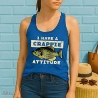 I Have Crappie Attitude Fishing Funny Fish Women's Tank Top thumb 2