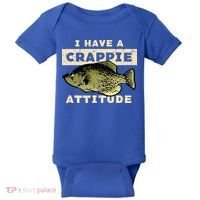 I Have Crappie Attitude Fishing Funny Fish Baby Bodysuit thumb 0