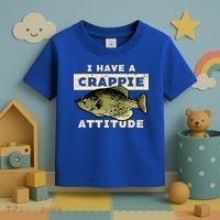 I Have Crappie Attitude Fishing Funny Fish Toddler T-Shirt thumb 3