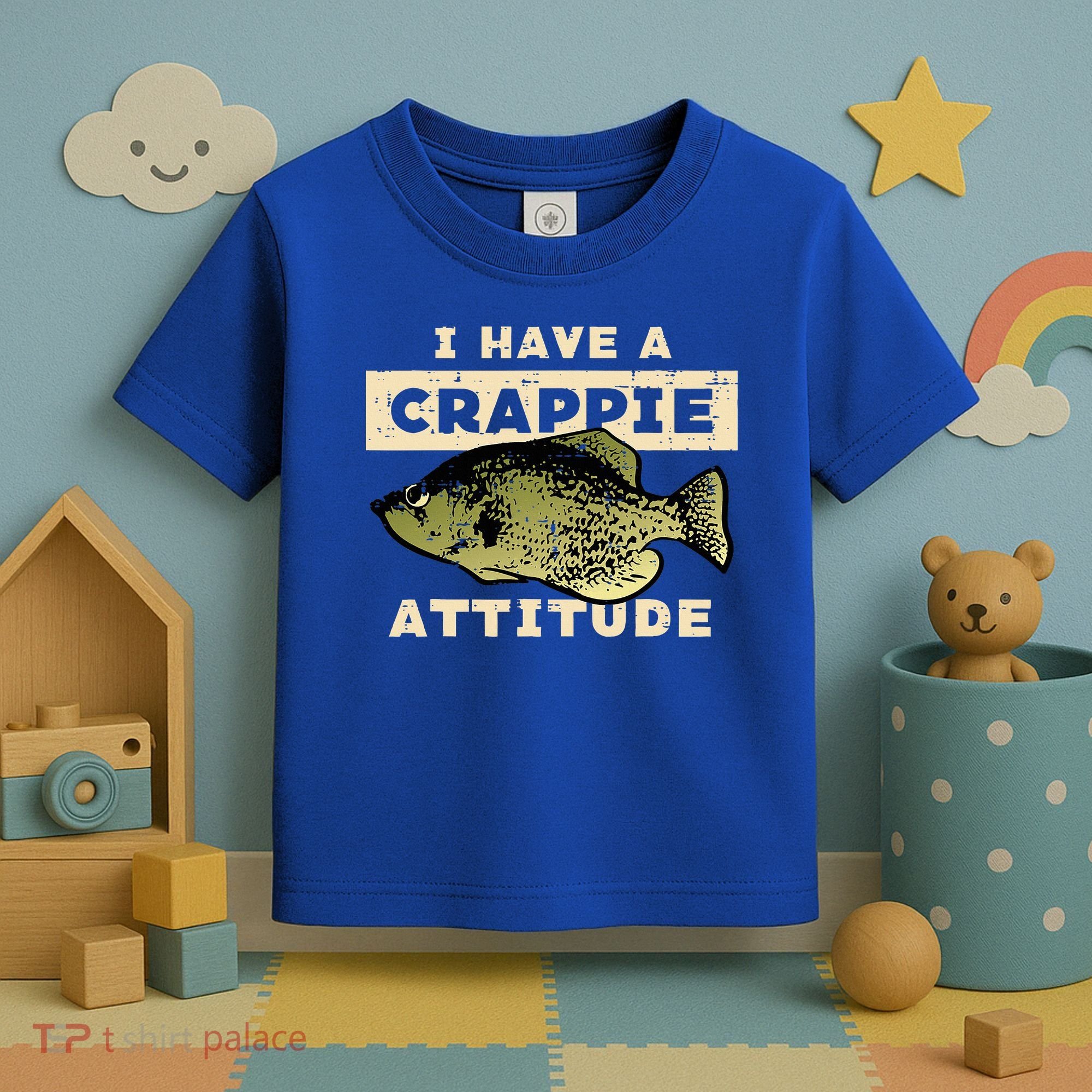 I Have Crappie Attitude Fishing Funny Fish Toddler T-Shirt