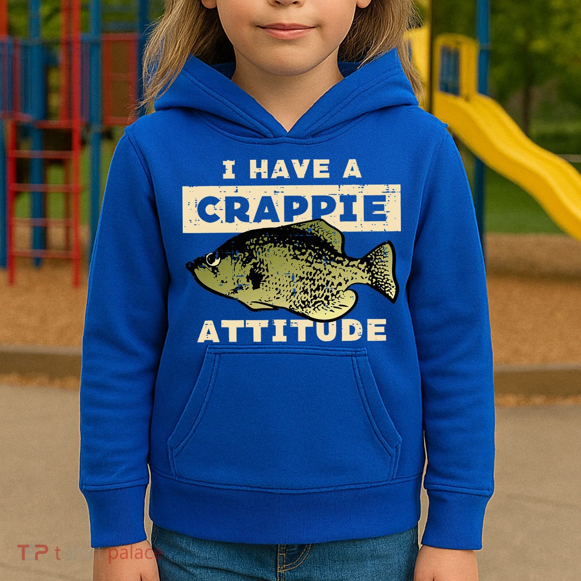 I Have Crappie Attitude Fishing Funny Fish Kids Hoodie